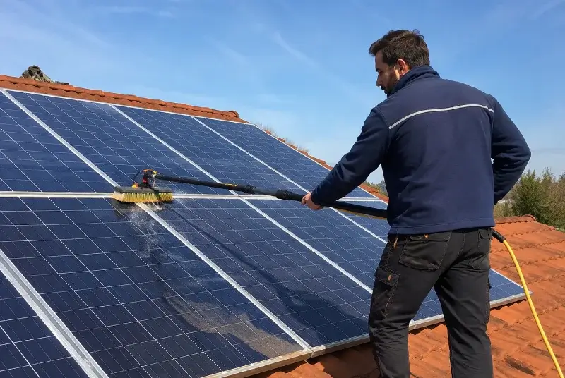 Nettoyage et entretien de panneaux solaires à Cobonne